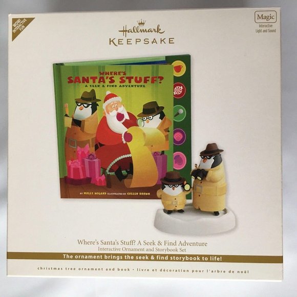 Hallmark Where's Santas Stuff? Ornament And Interactive Book Christmas Tree - Picture 8 of 11